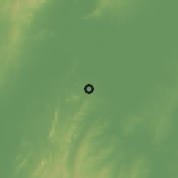 Shaded relief of the 60 km around Arroyohondo, drawn from the GMTED2010 grid