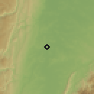 Shaded relief of the 60 km around Puerto Triunfo, drawn from the GMTED2010 grid