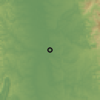 Shaded relief of the 60 km around Quibdó, drawn from the GMTED2010 grid