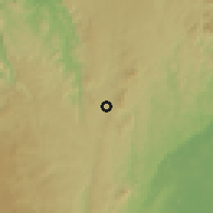Shaded relief of the 60 km around Remedios, drawn from the GMTED2010 grid