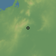 Shaded relief of the 60 km around Repelón, drawn from the GMTED2010 grid