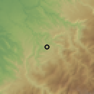 Shaded relief of the 60 km around Ricaurte, drawn from the GMTED2010 grid