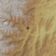 Shaded relief of the 60 km around Ríoblanco, drawn from the GMTED2010 grid