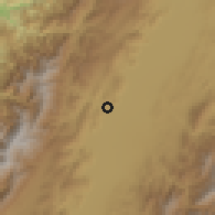 Shaded relief of the 60 km around Ríofrío, drawn from the GMTED2010 grid