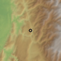 Shaded relief of the 60 km around Ríonegro, drawn from the GMTED2010 grid