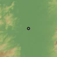 Shaded relief of the 60 km around Río Viejo, drawn from the GMTED2010 grid