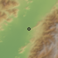 Shaded relief of the 60 km around Robles la Paz, drawn from the GMTED2010 grid