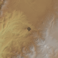 Shaded relief of the 60 km around Rosas, drawn from the GMTED2010 grid