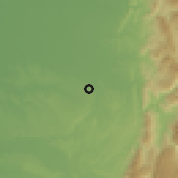 Shaded relief of the 60 km around Sabana de Torres, drawn from the GMTED2010 grid