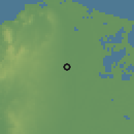 Shaded relief of the 60 km around Sabanagrande, drawn from the GMTED2010 grid