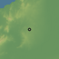 Shaded relief of the 60 km around Sabanalarga, drawn from the GMTED2010 grid