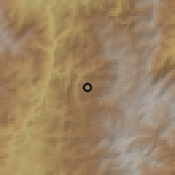 Shaded relief of the 60 km around Salamina, drawn from the GMTED2010 grid