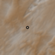 Shaded relief of the 60 km around Samacá, drawn from the GMTED2010 grid