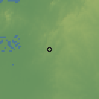 Shaded relief of the 60 km around San Andrés Sotavento, drawn from the GMTED2010 grid