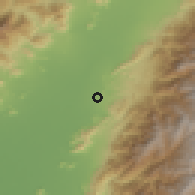 Shaded relief of the 60 km around San Diego, drawn from the GMTED2010 grid