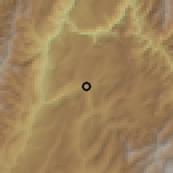 Shaded relief of the 60 km around San Gil, drawn from the GMTED2010 grid