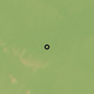 Shaded relief of the 60 km around San José del Guaviare, drawn from the GMTED2010 grid