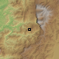 Shaded relief of the 60 km around San José del Palmar, drawn from the GMTED2010 grid