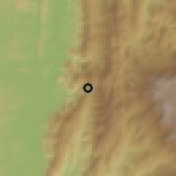 Shaded relief of the 60 km around San Juan de Ríoseco, drawn from the GMTED2010 grid