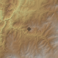 Shaded relief of the 60 km around San Lorenzo, drawn from the GMTED2010 grid