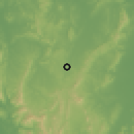 Shaded relief of the 60 km around San Pedro de Urabá, drawn from the GMTED2010 grid