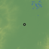 Shaded relief of the 60 km around San Pelayo, drawn from the GMTED2010 grid