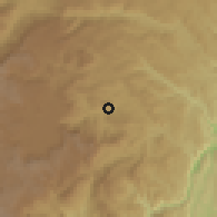 Shaded relief of the 60 km around San Rafael, drawn from the GMTED2010 grid