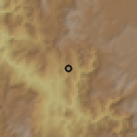Shaded relief of the 60 km around Santa Bárbara, drawn from the GMTED2010 grid