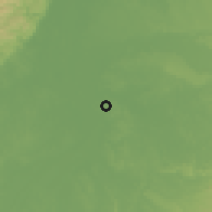 Shaded relief of the 60 km around Barrancabermeja, drawn from the GMTED2010 grid