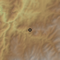 Shaded relief of the 60 km around Santacruz, drawn from the GMTED2010 grid