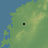Shaded relief of the 60 km around Santa Rosa, drawn from the GMTED2010 grid