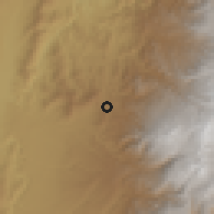 Shaded relief of the 60 km around Santa Rosa de Cabal, drawn from the GMTED2010 grid