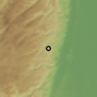 Shaded relief of the 60 km around Santa Rosa del Sur, drawn from the GMTED2010 grid
