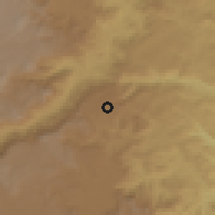 Shaded relief of the 60 km around Santo Domingo, drawn from the GMTED2010 grid