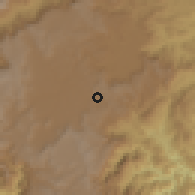 Shaded relief of the 60 km around Santuario, drawn from the GMTED2010 grid