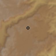 Shaded relief of the 60 km around San Vicente, drawn from the GMTED2010 grid