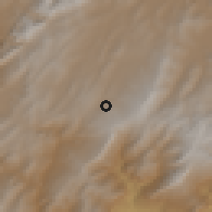 Shaded relief of the 60 km around Siachoque, drawn from the GMTED2010 grid