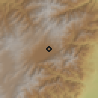 Shaded relief of the 60 km around Sibundoy, drawn from the GMTED2010 grid