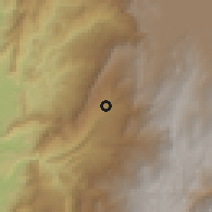 Shaded relief of the 60 km around Silvania, drawn from the GMTED2010 grid