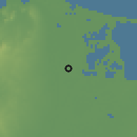 Shaded relief of the 60 km around Sitionuevo, drawn from the GMTED2010 grid
