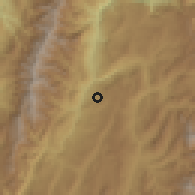 Shaded relief of the 60 km around Socorro, drawn from the GMTED2010 grid