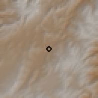 Shaded relief of the 60 km around Sogamoso, drawn from the GMTED2010 grid
