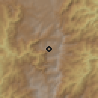 Shaded relief of the 60 km around Sonsón, drawn from the GMTED2010 grid