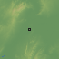 Shaded relief of the 60 km around Soplaviento, drawn from the GMTED2010 grid