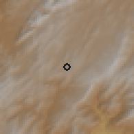 Shaded relief of the 60 km around Soracá, drawn from the GMTED2010 grid
