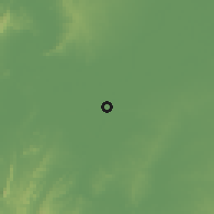 Shaded relief of the 60 km around Suan, drawn from the GMTED2010 grid