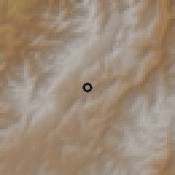 Shaded relief of the 60 km around Belén, drawn from the GMTED2010 grid
