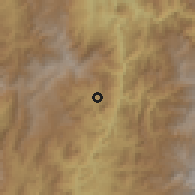 Shaded relief of the 60 km around Supía, drawn from the GMTED2010 grid