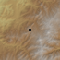 Shaded relief of the 60 km around Belén, drawn from the GMTED2010 grid
