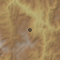 Shaded relief of the 60 km around Támesis, drawn from the GMTED2010 grid